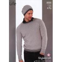 sweater and hat in stylecraft life 4 ply 8690