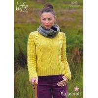 sweater and cowl collar in stylecraft life chunky 9045