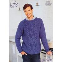 sweater in stylecraft life aran 8930