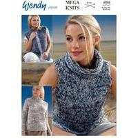 Sweater, Sleeveless Top and Gilet in Wendy Aran Fancy and Aran with Wool (4806) Digital Version