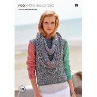 sweater and brioche snood in rico design fashion mouline cotton dk 306