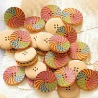 swirly wooden buttons