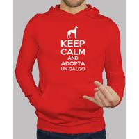 sweatshirt keep calm and adopt a greyhound