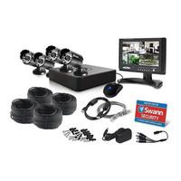 swann swdvk 415254 security 4 channel dvr with 4 cameras 7 lcd monitor