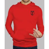 sweatshirt hooded man, red ingress resistance