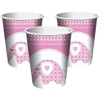 Sweet Baby Girl Elephant Paper Party Cups
