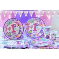 Sweet 1st Birthday Girl Ultimate Party Kit 8 Guests