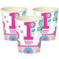Sweet 1st Birthday Girl Paper Party Cups