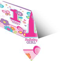 Sweet 1st Birthday Girl Party Table Cover