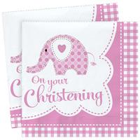 sweet baby girl elephant napkins
