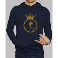 sweatshirt hooded man skiing, navy