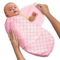 SwaddleMe Adjustable BabyWrap: Microfleece Pink/Cocoa Dots Small