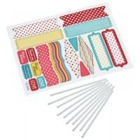 Sweetly Does It 20 Piece Assorted Patterned Decorative Cake Toppers Set