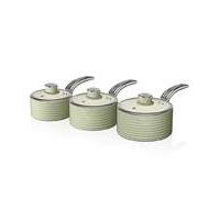 Swan Retro Ceramic Saucepan Set of 3