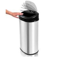 swan 42l square bin polished steel