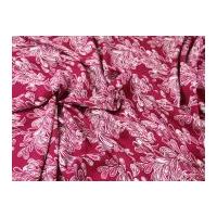 Swirls Print Viscose Twill Dress Fabric Magenta