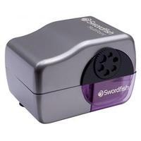 Swordfish MultiPoint Electric Pencil Sharpener Grey/Purple (Single)