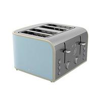 Swan Retro 4-slice Toaster, Light Blue