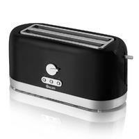 Swan 4 Slice Black Toaster