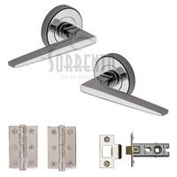 swift round rose internal door pack polished chrome