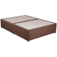 Sweet Dreams Amber Chenille Divan Base - Small Double - Sprung Edge - Sand - 2 Drawers