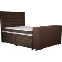 Sweet Dreams Image Classic Luxury Divan TV Bed Double Chocolate Mattress No Drawers