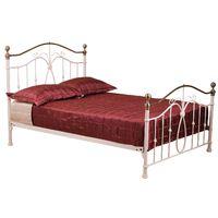 sweet dreams carnival metal bed frame double cream