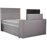 sweet dreams image chic luxury divan tv bed kingsize silver no drawers ...