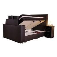 Sweet Dreams Image Sparkle Luxury Divan TV Bed Double Chocolate 4 Drawers Mattress