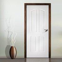 Swept Top Lightly Grained Pvc 4 Panel Door