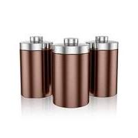 Swan Set of 3 Storage Canisters Copper