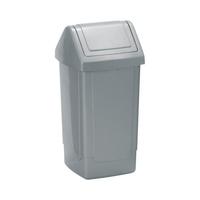 swing top bin 40 litre metallic