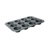 Swift Bakers Pride 40 x 28.5 x 3.5 cm 12 Cup Professional Non-Stick Muffin Pan, Steel Grey