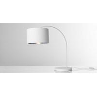 Sweep Table Lamp, Matt White and Silver
