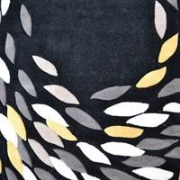 Swirl Black & Yellow Contemporary Rug Carnival 160X230