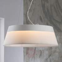 Swing LED pendant light with a fabric lampshade