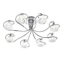 Swirls Multi Arm Chrome Finish Semi Flush Ceiling Light