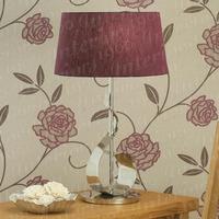 Swarf Table Lamp with Purple Shade