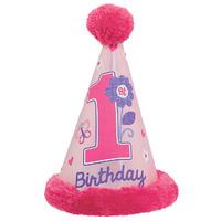 Sweet 1st Birthday Girl Party Faux Fur Hat