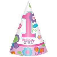 Sweet 1st Birthday Girl Party Hats