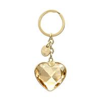 swarovski new heart key ring gold plated