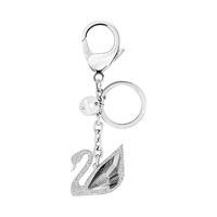 swarovski swan bag charm rhodium plated