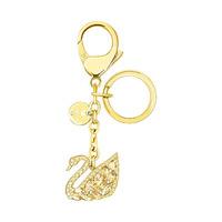 swarovski swan lake bag charm gold tone gold plated