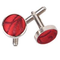 Swirl Burgundy Cufflinks