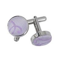 swirl lilac cufflinks