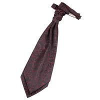 swirl black burgundy scrunchie cravat
