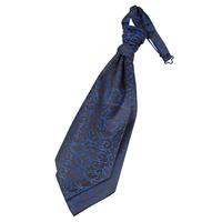 swirl black blue scrunchie cravat