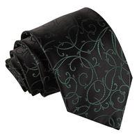 Swirl Black & Green Tie