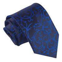 swirl black blue tie