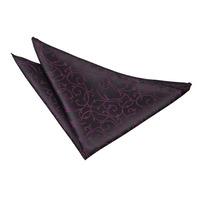 Swirl Black & Purple Handkerchief / Pocket Square